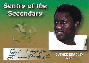 2003-09 TK Legacy Notre Dame Fighting Irish - Sentry of the Secondary #SS2 Luther Bradley Front