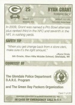 2010 Green Bay Packers Police - Glendale Police Department #7 Ryan Grant Back