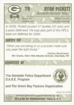 2010 Green Bay Packers Police - Glendale Police Department #12 Ryan Pickett Back