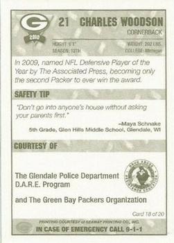 2010 Green Bay Packers Police - Glendale Police Department #18 Charles Woodson Back