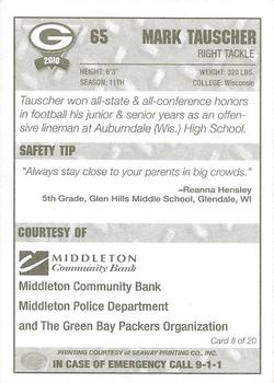 2010 Green Bay Packers Police - Middleton Police Department #8 Mark Tauscher Back