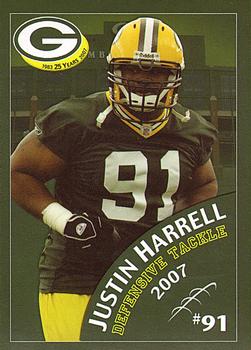 2007 Green Bay Packers Police - Riiser Energy, Wausau, Rothschild, Everest Metro Police Department #15 Justin Harrell Front