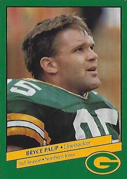 1992 Green Bay Packers Police - Pillsbury / Green Giant, Your Local Law Enforcement Agency #15 Bryce Paup Front