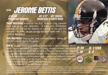 2002 Upper Deck EA Sports Madden Bowl #3 Jerome Bettis Back