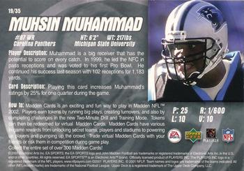 2002 Upper Deck EA Sports Madden Bowl #19 Muhsin Muhammad Back