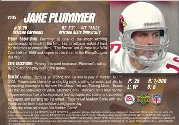 2002 Upper Deck EA Sports Madden Bowl #21 Jake Plummer Back