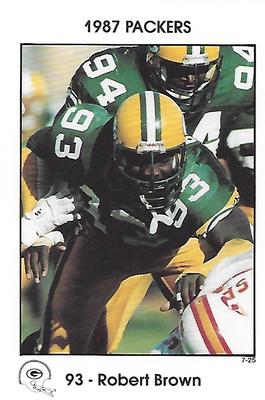 1987 Green Bay Packers Police - Brown County Arson Task Force #7-25 Robert Brown Front