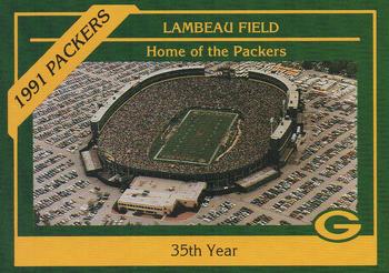 1991 Green Bay Packers Police - State Bank of Chilton, Rod’s Zephyr Car Wash, Chilton Police Department #1 Lambeau Field Front