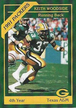 1991 Green Bay Packers Police - State Bank of Chilton, Rod’s Zephyr Car Wash, Chilton Police Department #6 Keith Woodside Front