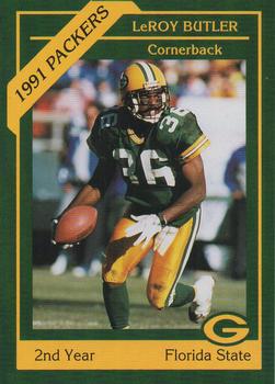 1991 Green Bay Packers Police - State Bank of Chilton, Rod’s Zephyr Car Wash, Chilton Police Department #11 LeRoy Butler Front