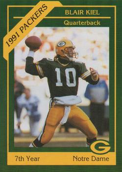 1991 Green Bay Packers Police - State Bank of Chilton, Rod’s Zephyr Car Wash, Chilton Police Department #19 Blair Kiel Front
