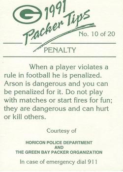 1991 Green Bay Packers Police - Horicon Police Department #10 Tony Bennett Back