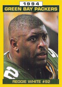 1994 Green Bay Packers Police - State Bank of Chilton,Rods Zephyr Car Wash,Chilton Police Department #4 Reggie White Front