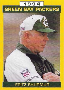 1994 Green Bay Packers Police - State Bank of Chilton,Rods Zephyr Car Wash,Chilton Police Department #6 Fritz Shurmur Front