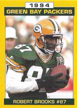 1994 Green Bay Packers Police - State Bank of Chilton,Rods Zephyr Car Wash,Chilton Police Department #9 Robert Brooks Front