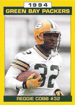 1994 Green Bay Packers Police - State Bank of Chilton,Rods Zephyr Car Wash,Chilton Police Department #10 Reggie Cobb Front