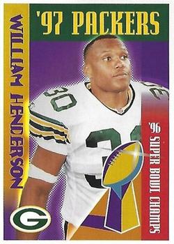 1997 Green Bay Packers Police - Coca-Cola Bottling Company, Eau Claire Police Department #16 William Henderson Front