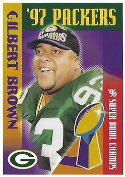 1997 Green Bay Packers Police - Portage County Sheriff's Dept, Stevens Point PD, Plover Police Dept #10 Gilbert Brown Front