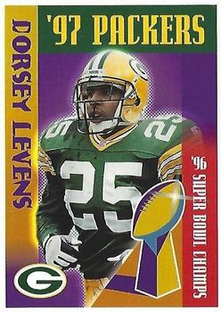 1997 Green Bay Packers Police - Portage County Sheriff's Dept, Stevens Point PD, Plover Police Dept #18 Dorsey Levens Front