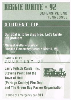 1997 Green Bay Packers Police - Larry Fritsch Cards LLC., Stevens Point and the Town of Hull (Portage County) Fire Dept. #5 Reggie White Back