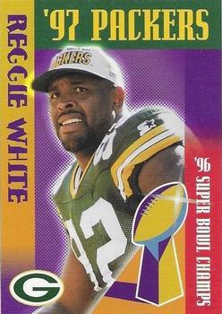 1997 Green Bay Packers Police - Larry Fritsch Cards LLC., Stevens Point and the Town of Hull (Portage County) Fire Dept. #5 Reggie White Front