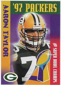 1997 Green Bay Packers Police - Larry Fritsch Cards LLC., Stevens Point and the Town of Hull (Portage County) Fire Dept. #8 Aaron Taylor Front