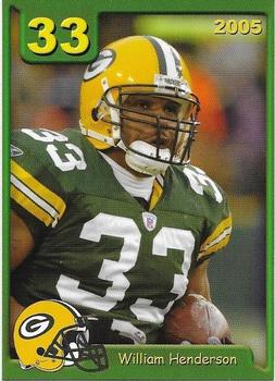 2005 Green Bay Packers Police - Portage County Sheriff's Department #07 William Henderson Front