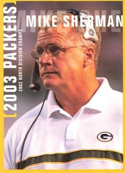 2003 Green Bay Packers Police - Portage County Sheriff's Department and Plover Police #1 Mike Sherman Front