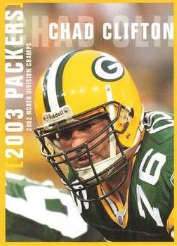 2003 Green Bay Packers Police - Portage County Sheriff's Department and Plover Police #12 Chad Clifton Front