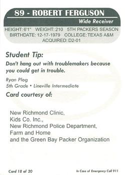 2005 Green Bay Packers Police - New Richmond Police Department #18 Robert Ferguson Back