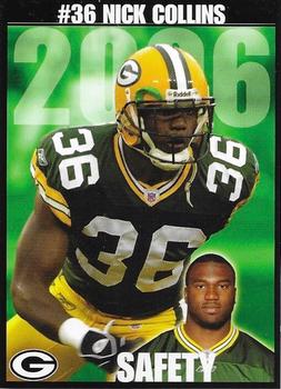 2006 Green Bay Packers Police - New Richmond Clinic, Kids Company Inc., Farm & Home, New Richmond Police Department #11 Nick Collins Front