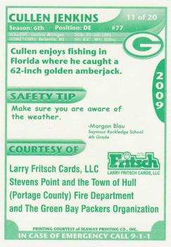 2009 Green Bay Packers Police - Larry Fritsch Cards, Stevens Point and the Town of Hull (Portage County) Fire Dept. #11 Cullen Jenkins Back