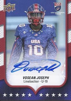 2016 Upper Deck USA Football - Autographs #10 Vosean Joseph Front