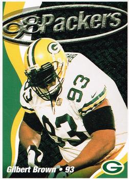 1998 Green Bay Packers Police - State Bank of Chilton, Chilton Police Department, Rod's Citgo Service and Car Wash #3 Gilbert Brown Front