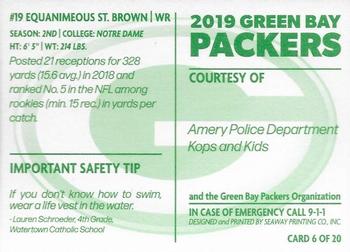 2019 Green Bay Packers Police - Amery Police Department #6 Equanimeous St. Brown Back