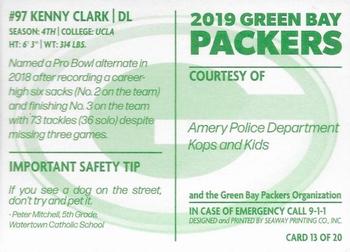 2019 Green Bay Packers Police - Amery Police Department #13 Kenny Clark Back