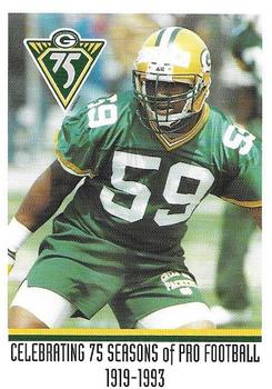 1993 Green Bay Packers Police - Oshkosh Northwestern, Oshkosh Noon Kiwanis, Oshkosh PD #2 Wayne Simmons Front