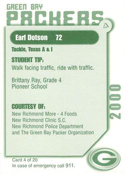 2000 Green Bay Packers Police - New Richmond Police Department #4 Earl Dotson Back
