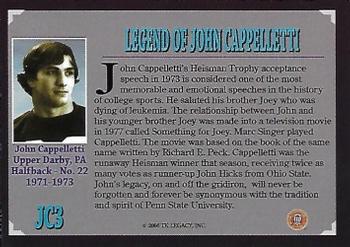 2007 TK Legacy Penn State Nittany Lions - Legend of John Cappelletti #JC3 John Cappelletti Back
