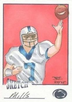 2007 TK Legacy Penn State Nittany Lions - Hand Drawn Sketches #NNO Zack Mills Front