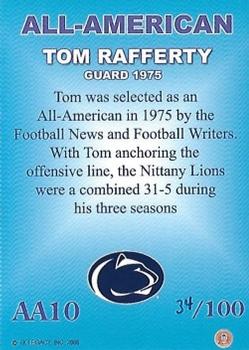 2007 TK Legacy Penn State Nittany Lions - All-American Autographs #AA10 Tom Rafferty Back