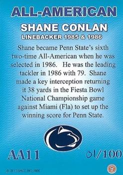 2007 TK Legacy Penn State Nittany Lions - All-American Autographs #AA11 Shane Conlan Back