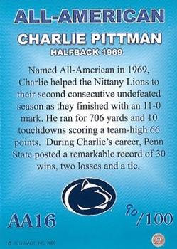 2007 TK Legacy Penn State Nittany Lions - All-American Autographs #AA16 Charlie Pittman Back