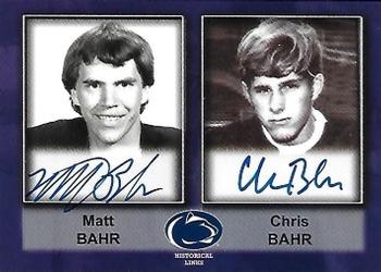 2007 TK Legacy Penn State Nittany Lions - Historical Links Autographs #HL1 Matt Bahr / Chris Bahr Front