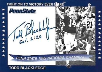 2007 TK Legacy Penn State Nittany Lions - National Champion Autographs #1982B Todd Blackledge Front