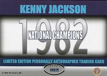 2007 TK Legacy Penn State Nittany Lions - National Champion Autographs #1982E Kenny Jackson Back