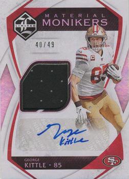 2019 Panini Limited - Material Monikers #MM-GK George Kittle Front