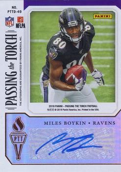 2019 Panini Passing the Torch - Passing the Torch Dual Autographs #PTTD-49 Anquan Boldin / Miles Boykin Back