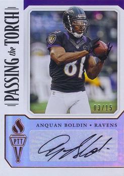 2019 Panini Passing the Torch - Passing the Torch Dual Autographs #PTTD-49 Anquan Boldin / Miles Boykin Front