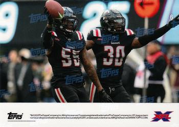 2020 Topps Now XFL #6 New York Guardians Back